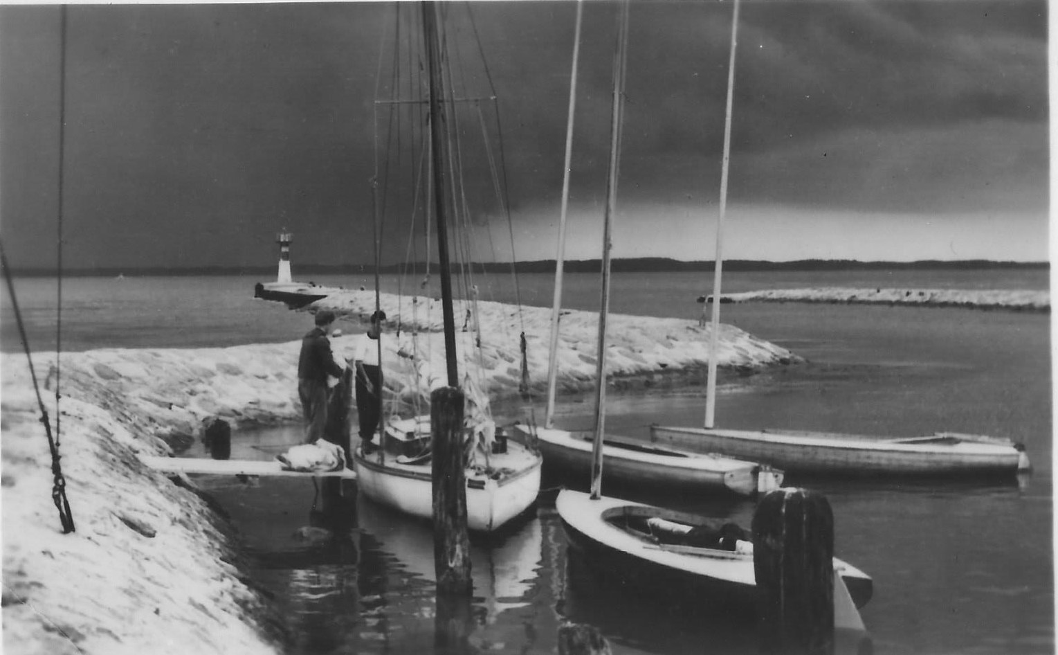 Port w Tolkmicku lata 50. XX wieku